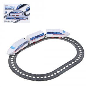 Железная дорога "Скоростной экспресс", PP, PS, движение, 28*20*5см, 2 дизайна