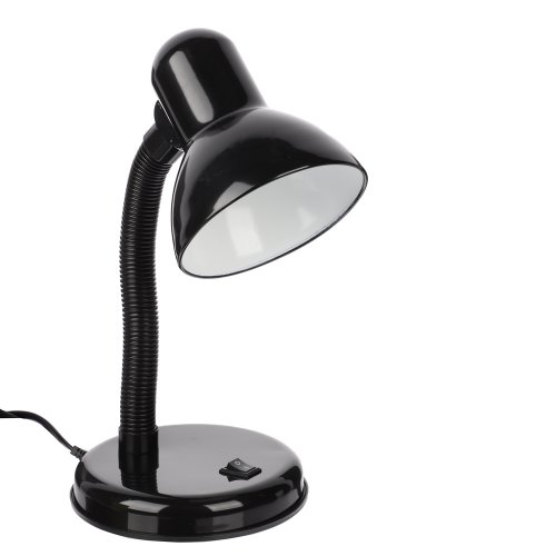 Лампа настольная, Е27, 28см, 40Вт, 220В, с выключателем, шнур 75 см, черный