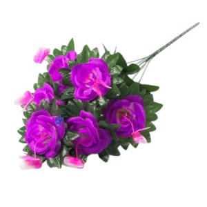 Букет роз с бабочкой 6цв 48см