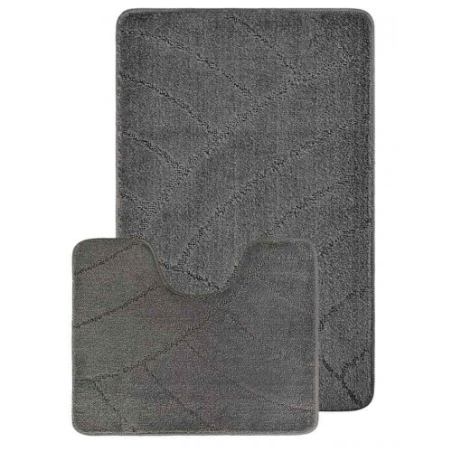 Набор ковриков 2шт BOMBINI ONE COLOR 50*80/50*40см серый GREY