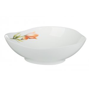 Салатник 1000мл 19*7см Лилия, треугольная форма, опаловое стекло