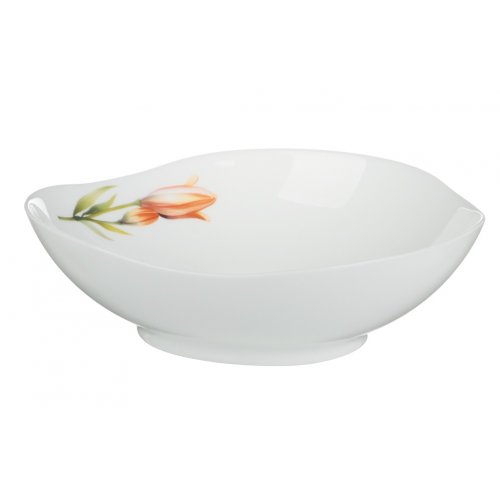 Салатник 1000мл 19*7см Лилия, треугольная форма, опаловое стекло