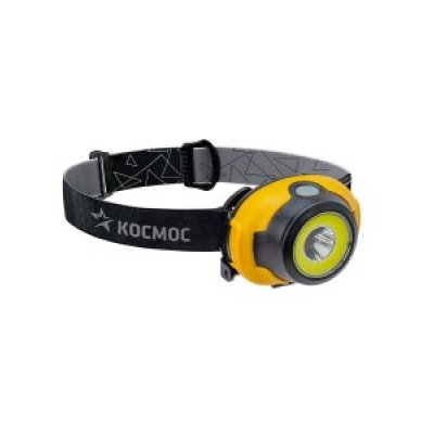 Фонарь налобный Космос KocH103COBLED (3xR03) 1св/д XPE 3W+COB 2W,180lm+140lm