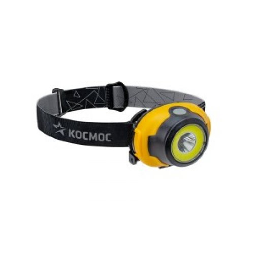Фонарь налобный Космос KocH103COBLED (3xR03) 1св/д XPE 3W+COB 2W,180lm+140lm