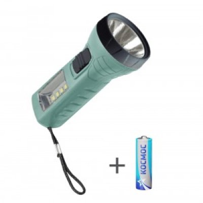 Фонарь ручной Космос KOC123B 1xR6(АА) в компл. 1св/д 1W,25lm +4св/д 1W,40lm,ABS-пластик,ремешок,IP42