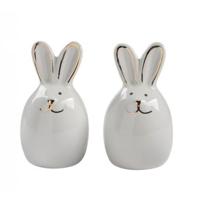 Набор для специй "Зайка в золотом" солонка, перечница, 5*4,2*9см