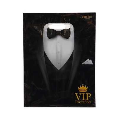 Пакет п/э с выруб. ручкой 30х40см, 50мкм Смокинг VIP