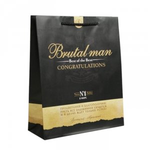 Пакет подарочный бумажный 21*25*8см Best of the best