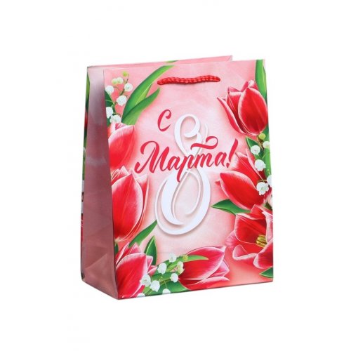 Пакет подарочный бумажный 18*23*10см Краски весны