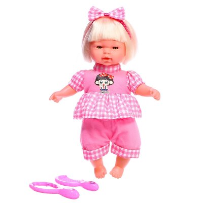 Пупс мягконабивной Милашка с аксессуарами, звуковые эффекты, 30см  МИКС