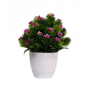 Бонсай в горшке "Пушистый цветочный куст" 8*16 см, микс