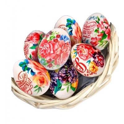 Термонаклейки на 7 яиц «Цветы», 7,3*34,2см, 788930