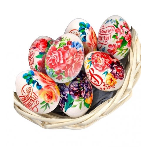 Термонаклейки на 7 яиц «Цветы», 7,3*34,2см, 788930