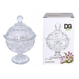 Вазочка на ножке SUNSTAR 170 мл 9.5х9.5х14.5см стекло в подарочной упаковке