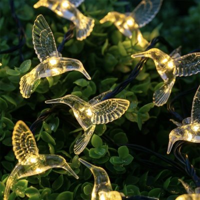 Гирлянда уличная "Колибри" 7м  20LED, шампань, 2реж, на солн.батар.