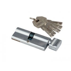 Личинка для замка S-Locked Z-402-B-90 хром,  к/вертушка