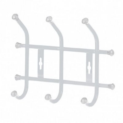 Вешалка настенная 3 крючка, 280*215*85мм, мат. серый