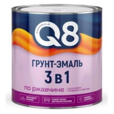 FORMULA Q8 Грунт-эмаль 3в1 коричневая 5,5кг