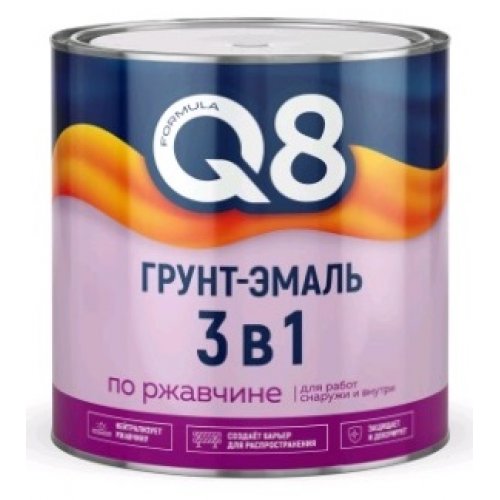 FORMULA Q8 Грунт-эмаль 3в1 коричневая 5,5кг