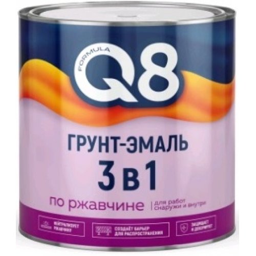 FORMULA Q8 Грунт-эмаль 3в1 серая 5,5кг