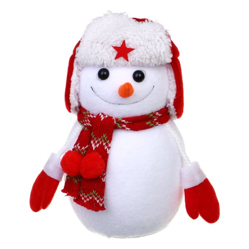 Снеговик 21см, пластик, 26-504