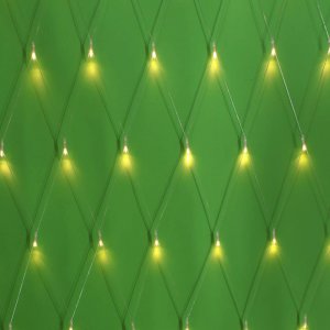Электрогирлянда сетка 1,4*1,5м, 96 LED ламп, постоянное свечение шампань, ПВХ прозрачный