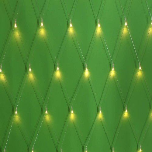 Электрогирлянда сетка 1,4*1,5м, 96 LED ламп, постоянное свечение шампань, ПВХ прозрачный