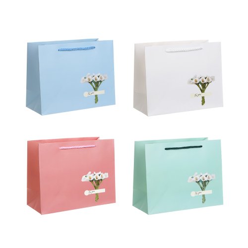 Пакет бумажный подарочный 18*23*10см, арт. 29, 4 дизайна