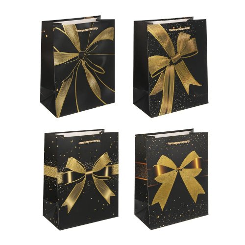 Пакет бумажный подарочный 18*23*10см, арт. 9, 4 дизайна