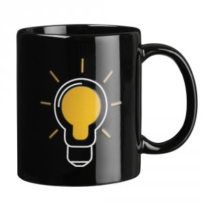 Кружка 350мл Лампочка с терморисунком, керамика