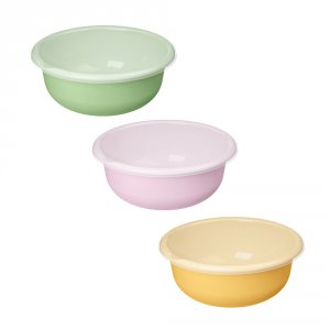 Миска с крышкой 1,2л Ботаника, пластик, 3 цвета