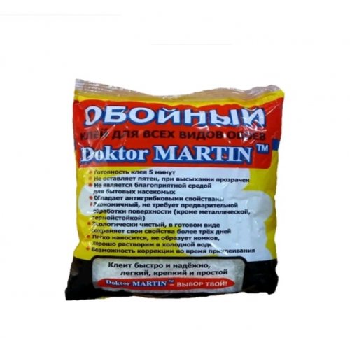 Клей обойный Doktor Martin (Эмсланд) универсал.  пакет 200г (уп.20/120)