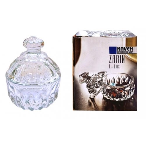 Сахарница Зарин 140 мл 8*8*10,5см  в подарочной упаковке, стекло