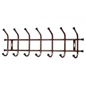 Вешалка настенная 7 крючков, 670*215*85мм, медный антик