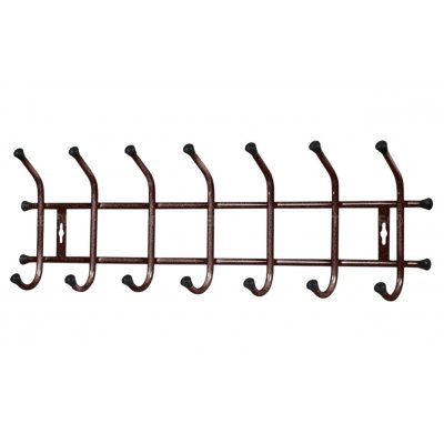 Вешалка настенная 7 крючков, 670*215*85мм, медный антик