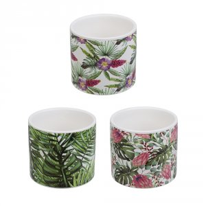 Кашпо 0,65л INBLOOM, 10*9см, керамика, диз.1