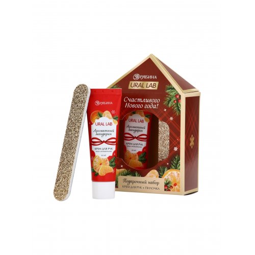 Подар.набор жен. URAL LAB Ароматный мандарин (крем для рук, пилка для ногтей)
