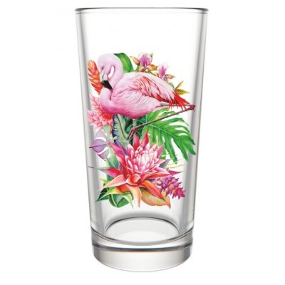 Набор стаканов стекло "Фламинго в тропиках" 6шт
