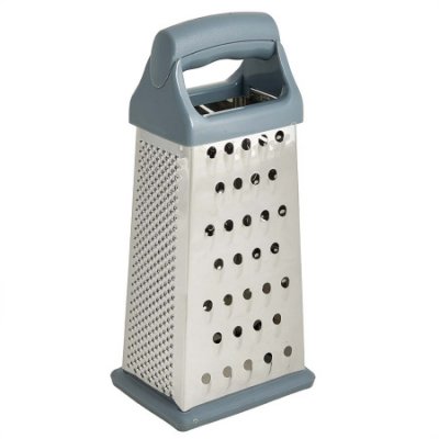 Терка 4 грани 20 см WEBBER BE-048, серый , нерж.сталь, пласт. ручка