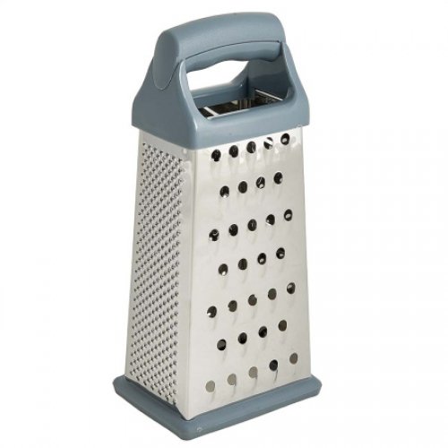 Терка 4 грани 20 см WEBBER BE-048, серый , нерж.сталь, пласт. ручка