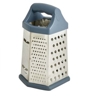 Терка 6 граней 20 см WEBBER BE-092, серый, нерж.сталь, пласт. ручка