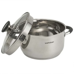 Кастрюля нерж. с крышкой 3,6л WEBBER BE-373/2 (уп.4)