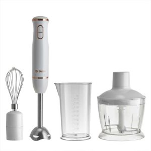 Блендер DELTA DL-7062B белый, 1200Вт, регулир. скорости, стакан, венчик,измельчитель