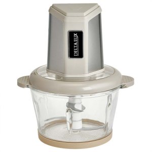 Измельчитель DELTA LUX DE-7405 800Вт, чаша стекло 2л, двойной ножевой блок, бежевый