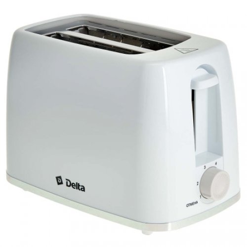 Тостер  DELTA DL-6901  белый: 650 Вт. 6-позиц. таймер (уп.6)