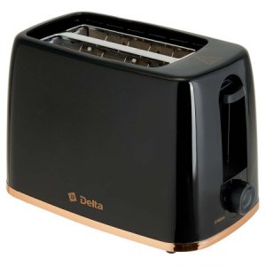 Тостер  DELTA DL-6901  черный: 650 Вт. 6-позиц. таймер (уп.6)