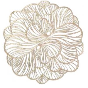 Салфетка "MONICA" круг Iv6A2151-gold D38см (уп.12)