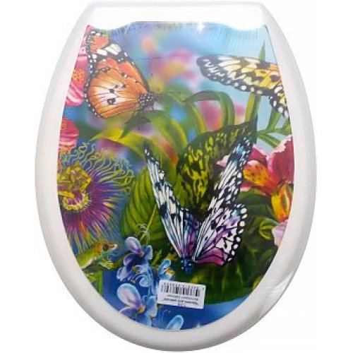 Сиденье д/унитаза пластик ФОТО БАБОЧКИ