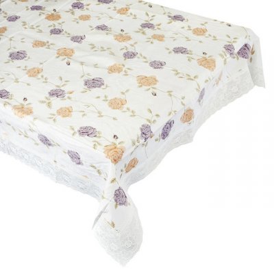 Скатерть "TableCloth" с ажурной каймой 137*183см  микс