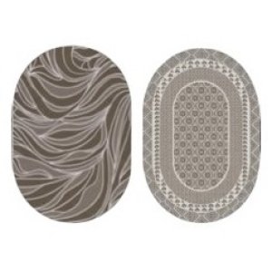 Ковер Циновка 0,8*1,5м ТПЕ резина, овал, микс